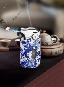 Accendino in Metallo Creativo Antivento a Fiamma Blu, Trasparente Ricaricabile a Butano per Regali Aziendali, Logo Personalizzato, Vendita all'Ingrosso - Product Image 6