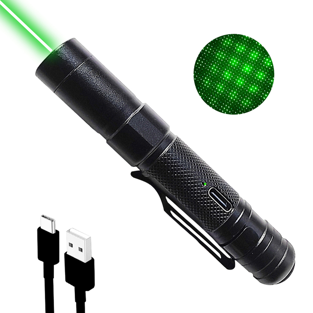 Type-C Rechargeable Laser Pointer Laser Pointer Pen High Power Hunting Red Green Laser Pointer