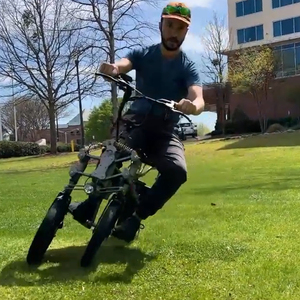Vélo électrique pliable Afreda à 3 roues, double roue avant, tricycle cargo pour adultes, siège passager, longue autonomie, scooter de mobilité stable - Product Image 5