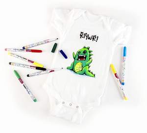 Lot de 12 stylos marqueurs permanents non toxiques en tissu multicolore avec logo personnalisé pour bricolage en tissu pour chaussures, sacs et vêtements - Product Image 3