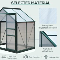 Serre de jardin métallique galvanisée 6FTX8FT populaire 2026, durable et anti-grêle pour culture hydroponique en extérieur