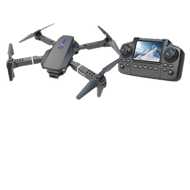 E88 4K Dual Camera Foldable Drone with Screen Remote Control 360 Laser Obstacle Avoidance & One-Key Return for Beginners