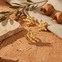 Boucles d'oreilles étoiles au design classique en forme de lave, accessoires de style luxueux et haut de gamme pour femmes
