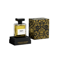 Boîte à parfum en carton noir de luxe avec laminage mat et revêtement UV, doublure en éponge pour emballage cadeau de parfum