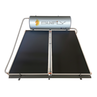 Chauffe-eau solaire thermique durable 300L à revêtement émaillé, pressurisé, à plaque plate intégrée, pour usage industriel, extérieur, VR et domestique