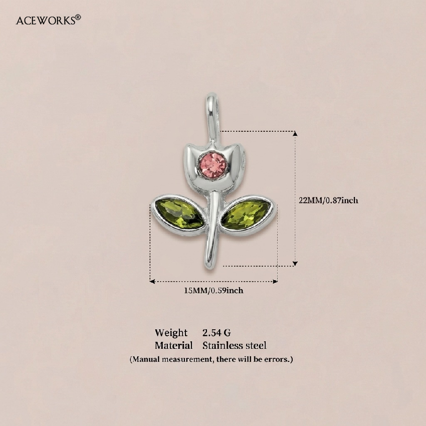 Pink Gem Tulip Charm