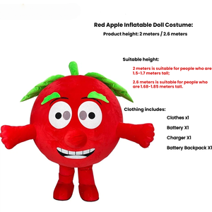 Disfraz Inflable de Mascota de <span class=keywords><strong>Anime</strong></span> de Fruta de 2 Metros en Existencia para Eventos de Carnaval, Actuaciones, Fiestas, <span class=keywords><strong>Alquiler</strong></span> Comercial - Product Image 1