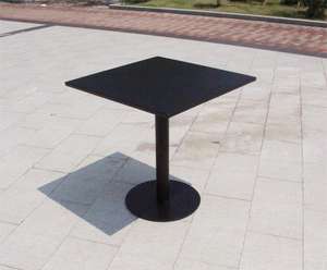 Muebles de Exterior Modernos de Alta Calidad de Aleación de Aluminio Metálico, Mesas de Comedor Negras para Patio, Balcón, Cafetería, Restaurante - Product Image 6
