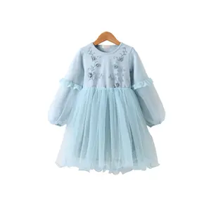 Venta al por mayor de ropa de bebé Guangzhou bordado a mano niña princesa tutú vestido con precio bajo del fabricante de ropa