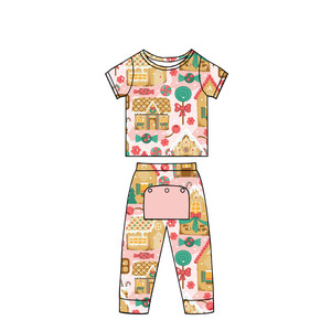 Babylovey Romper Natal Bayi Baru Lahir Piyama Bambu Balita Resleting YKK 2 Arah Pakaian Bayi Onesie Baju Tidur Anak dengan Popok - Product Image 4