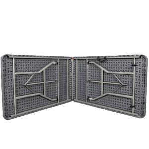 <span class=keywords><strong>Table</strong></span> <span class=keywords><strong>de</strong></span> Rangement Rectangulaire <span class=keywords><strong>Pliante</strong></span> Moderne Grise d'Extérieur en Plastique Durable pour le Camping - Product Image 4