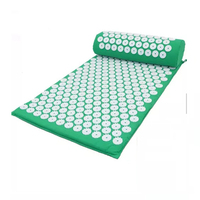 Ensemble de tapis d'acupuncture et d'oreillers de Massage aérobique Shakti noir