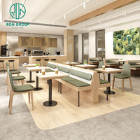 Ensemble de chaises et de tables de café en bois et marbre, banc, canapé, banquette, mobilier de restaurant