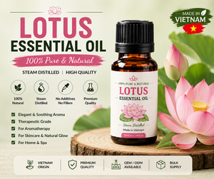 Huile essentielle de lotus vietnamienne 100% pure et naturelle pour l'aromathérapie, le spa et le massage, en provenance du Vietnam - Product Image 2