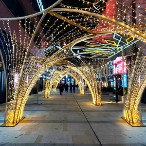 3D Christmas Light Tunnel with Decorative LED Arch Structure - Product Image 1