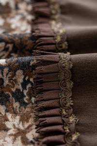<span class=keywords><strong>Tende</strong></span> Oscuranti di Lusso in Ciniglia Marrone con Motivo Floreale e Orlo Decorato, <span class=keywords><strong>Tende</strong></span> Personalizzate <span class=keywords><strong>per</strong></span> Soggiorno - Product Image 6