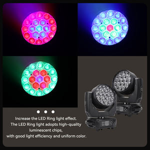 Foco Móvil LED Aura con Zoom y Efecto Wash, 19 Piezas * 15w, Tipo Ojo de Abeja, el Más Vendido en China en <span class=keywords><strong>2022</strong></span>, para Escenarios, Discotecas y Fiestas - Product Image 2