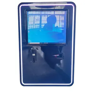 17-Zoll-LCD-Touchscreen Wand-Rechnungs zahlungs kiosk für den Innenbereich mit Banknoten-/Münzprüfer, Neonlichter