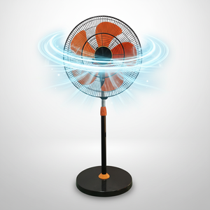 <span class=keywords><strong>Ventilateur</strong></span> sur pied électrique domestique 450 mm Turbo HDEF 900 tr/min, écoénergétique, en métal gris, commande mécanique - Product Image 6