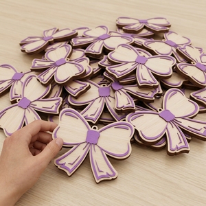 Ornement en bois en forme d'arc personnalisable, artisanat découpé au laser personnalisé pour un cadeau de fête des mères et une décoration intérieure - Product Image 3