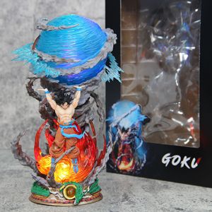 Estatua de Anime de 23CM, Son Gokus Dragon Super Genki Bomb, figura luminosa de Super Saiyan, figura de PVC, modelo de Anime, <span class=keywords><strong>Juguetes</strong></span> - Product Image 3