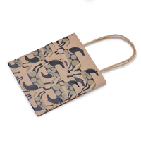 Sac en papier kraft biodégradable personnalisé avec logo OEM et poignée en corde torsadée - Emballage cadeau et artisanat avec vernis mat, vente en gros