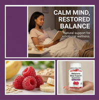 Gommes à mâcher à la mélatonine naturelle avec des vitamines pour détendre le système nerveux, s'endormir plus rapidement, soulager le sommeil, bonbons gommeux