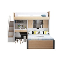 Lit multifonctionnel pour enfants, lit surélevé, lit superposé simple, combinaison armoire-bureau, mobilier de chambre à coucher