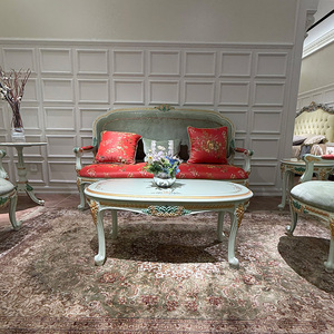 Table d'appoint d'angle de salon ou de villa, style <span class=keywords><strong>Trianon</strong></span> de <span class=keywords><strong>Versailles</strong></span>, avec motif floral de lys, peinte à la main, botanique, dorée et fantaisie - Product Image 4