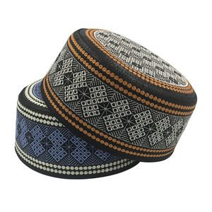 Cappelli Etnici Musulmani per Uomo, Moda Medio Orientale, Turbanti Ricamati Stile Turco e Saudita, Abbigliamento Islamico, Copricapo da Preghiera Maschile - Product Image 2