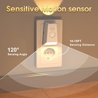 Veilleuse à détecteur de mouvement, lampe LED à détection automatique, lumière de chevet à détection de corps humain pour chambre à coucher, armoire, placard