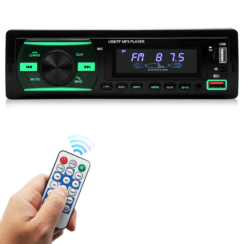 lcd sell wireless hand free carstereo car music player mp3 bt 12v aux car mp3 player