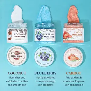 Etiqueta privada Venta caliente <span class=keywords><strong>Exfoliante</strong></span> de sal <span class=keywords><strong>Exfoliante</strong></span> facial <span class=keywords><strong>natural</strong></span> de coco Exfoliar <span class=keywords><strong>la</strong></span> <span class=keywords><strong>piel</strong></span> VC Blanqueamiento Brillo Helado <span class=keywords><strong>Exfoliante</strong></span> facial - Product Image 6