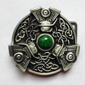 Hebilla de cinturón de nudo celta occidental de aleación de zinc con lazo de 4cm de ancho - Product Image 1