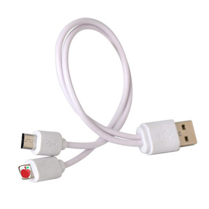 <b>Micro</b> <b>Usb</b> Dual Port Charging Cable 0.5m White Silicone For Apple Android Phones - Product Image 3