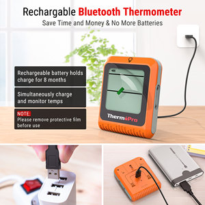 <span class=keywords><strong>Para</strong></span> ThermoPro TP920 150m Termómetro de carne digital recargable <span class=keywords><strong>para</strong></span> cocinar Material inalámbrico y plástico - Product Image 5
