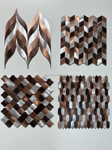 Azulejo de mosaico de aluminio autoadhesivo de diseño moderno de lujo para dormitorio, cocina, paredes interiores, trabajo de arte de parquet de habitación Real - Product Image 5