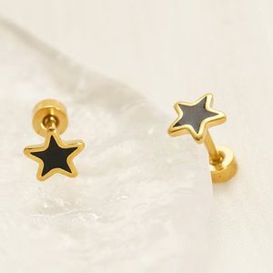 Star Stud <b>Earrings</b> Stainless Steel Multi Color Five Pointed Star Women Fashion Jewelry Small <b>Earrings</b> For Everyday Wear - Product Image 4
