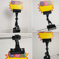 Porte-étiquette de prix réglable pour supermarché Clip d'affichage publicitaire rotatif promotionnel en plastique