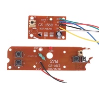 Système radio 4 canaux pour voiture RC, 27 MHz, avec carte de circuit imprimé (PCB), émetteur, récepteur et antenne