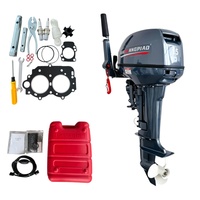 Moteur de bateau portable 15 CV à deux temps, moteurs de bateau anti-corrosion à faible consommation de carburant, idéal pour les petits bateaux pneumatiques en caoutchouc