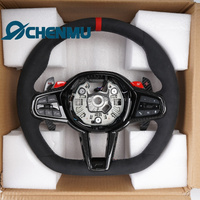 Volant CS pour BMW Série 3 4 5 G20 G21 G80 G81 G22 G23 G26 G30 G32 G87 G80, cuir suédé, volant sport adapté