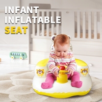 Siège d'apprentissage gonflable en PVC pour bébé, chaise d'entraînement portable, chaise de repas à motif de dessin animé pour 3-30 mois, utilisation intérieure/extérieure VFUN