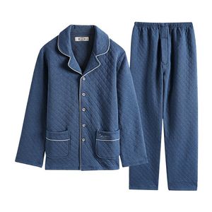 Pigiama da <span class=keywords><strong>Uomo</strong></span> Ming Jet in Puro Cotone 100% Lavorato a Maglia, Tre Strati Traspiranti, Maniche Lunghe, Casual, Autunno <span class=keywords><strong>Inverno</strong></span>, per Casa - Product Image 2