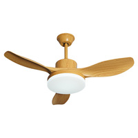 Ventilateur de plafond à inverter pour usage domestique avec télécommande, lumière intégrée, en acier inoxydable, forte puissance de ventilation pour salon, salle à manger, chambre à coucher