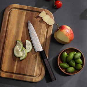 Paudin 5英寸专业67层大马士革钢，带铜元素美工刀，带10Cr芯高品质菜刀 - Product Image 4