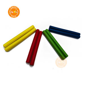 工場直販 高品質 カラフル木製 子供用楽器 ポリスバトン 早期教育 知育玩具 - Product Image 1