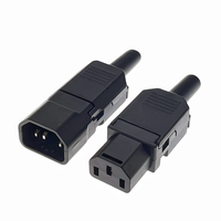 Connecteur rapide sans soudure, prise triangulaire à trois broches, cordon d'alimentation de type carte, prise à sertir, 10A 250V