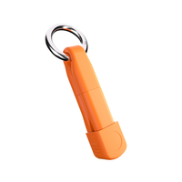Cable de Datos Versátil Cuatro en Uno de 8 cm, USB-C a USB-C y USB-A a USB-C, Carga Rápida de 60 W, Simple y Conveniente, Tipo Llavero, Ideal para Viajes