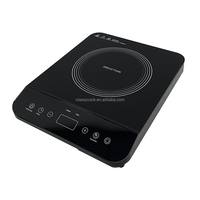 Cuisinière à Induction Portable 2000W 4 lumières LED bleues 230V brûleur électrique simple contrôle tactile comptoir ménage appartement hôtel